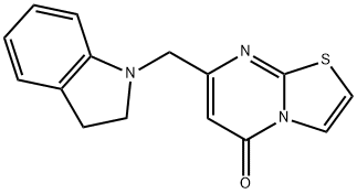 7-(2,3-dihydroindol-1-ylmethyl)-[1,3]thiazolo[3,2-a]pyrimidin-5-one 结构式