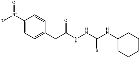 1-cyclohexyl-3-[[2-(4-nitrophenyl)acetyl]amino]thiourea 结构式