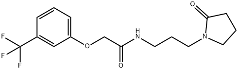 N-[3-(2-oxopyrrolidin-1-yl)propyl]-2-[3-(trifluoromethyl)phenoxy]acetamide 结构式