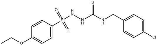 1-[(4-chlorophenyl)methyl]-3-[(4-ethoxyphenyl)sulfonylamino]thiourea 结构式