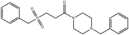 1-(4-benzylpiperazin-1-yl)-3-benzylsulfonylpropan-1-one 结构式