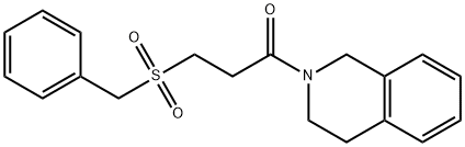 3-benzylsulfonyl-1-(3,4-dihydro-1H-isoquinolin-2-yl)propan-1-one 结构式