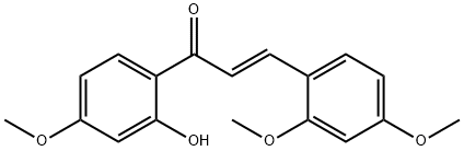 2'-羟基-2,4,4'-三甲氧基查尔酮 结构式