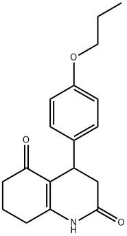 4-(4-propoxyphenyl)-1,3,4,6,7,8-hexahydroquinoline-2,5-dione 结构式