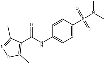 N-[4-(dimethylsulfamoyl)phenyl]-3,5-dimethyl-1,2-oxazole-4-carboxamide 结构式