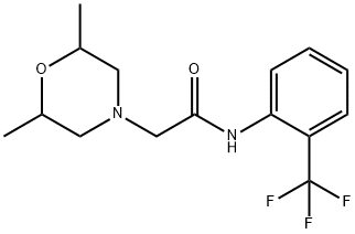 2-(2,6-dimethylmorpholin-4-yl)-N-[2-(trifluoromethyl)phenyl]acetamide 结构式