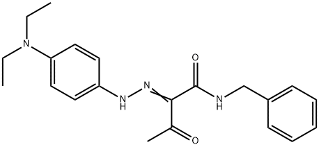 (2E)-N-benzyl-2-[[4-(diethylamino)phenyl]hydrazinylidene]-3-oxobutanamide 结构式