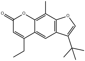 3-tert-butyl-5-ethyl-9-methylfuro[3,2-g]chromen-7-one 结构式