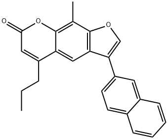 9-methyl-3-naphthalen-2-yl-5-propylfuro[3,2-g]chromen-7-one 结构式