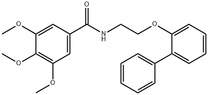 3,4,5-trimethoxy-N-[2-(2-phenylphenoxy)ethyl]benzamide 结构式