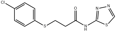 3-(4-chlorophenyl)sulfanyl-N-(1,3,4-thiadiazol-2-yl)propanamide 结构式