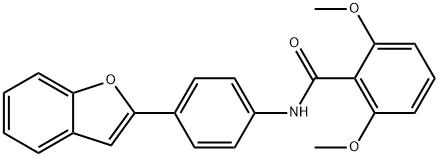 N-[4-(1-benzofuran-2-yl)phenyl]-2,6-dimethoxybenzamide 结构式