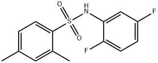 N-(2,5-difluorophenyl)-2,4-dimethylbenzenesulfonamide 结构式