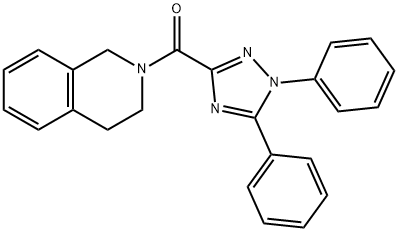 3,4-dihydro-1H-isoquinolin-2-yl-(1,5-diphenyl-1,2,4-triazol-3-yl)methanone 结构式