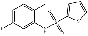 N-(5-fluoro-2-methylphenyl)thiophene-2-sulfonamide 结构式