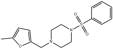 1-(benzenesulfonyl)-4-[(5-methylfuran-2-yl)methyl]piperazine 结构式