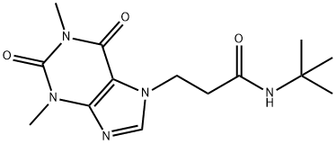 N-tert-butyl-3-(1,3-dimethyl-2,6-dioxopurin-7-yl)propanamide 结构式