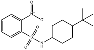 N-(4-tert-butylcyclohexyl)-2-nitrobenzenesulfonamide 结构式