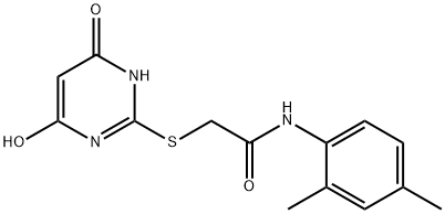 N-(2,4-dimethylphenyl)-2-[(4-hydroxy-6-oxo-1H-pyrimidin-2-yl)sulfanyl]acetamide 结构式