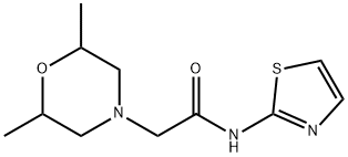 2-(2,6-dimethylmorpholin-4-yl)-N-(1,3-thiazol-2-yl)acetamide 结构式