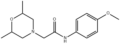 2-(2,6-dimethylmorpholin-4-yl)-N-(4-methoxyphenyl)acetamide 结构式