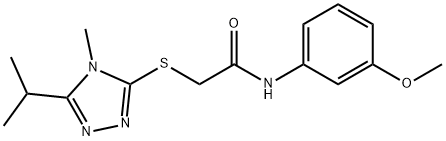 N-(3-methoxyphenyl)-2-[(4-methyl-5-propan-2-yl-1,2,4-triazol-3-yl)sulfanyl]acetamide 结构式