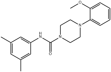 N-(3,5-dimethylphenyl)-4-(2-methoxyphenyl)piperazine-1-carboxamide 结构式