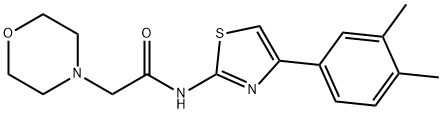 N-[4-(3,4-dimethylphenyl)-1,3-thiazol-2-yl]-2-morpholin-4-ylacetamide 结构式