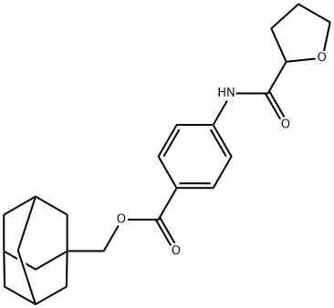 1-adamantylmethyl 4-(oxolane-2-carbonylamino)benzoate 结构式