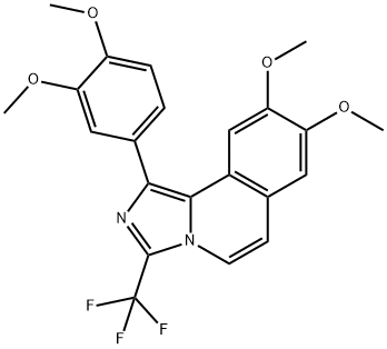 1-(3,4-dimethoxyphenyl)-8,9-dimethoxy-3-(trifluoromethyl)imidazo[5,1-a]isoquinoline 结构式