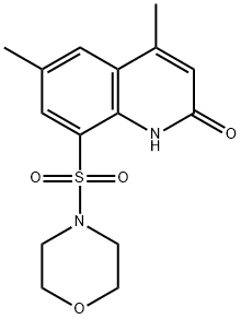 4,6-dimethyl-8-morpholin-4-ylsulfonyl-1H-quinolin-2-one 结构式