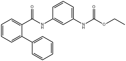 ethyl N-[3-[(2-phenylbenzoyl)amino]phenyl]carbamate 结构式