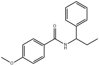 4-methoxy-N-(1-phenylpropyl)benzamide 结构式