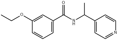 3-ethoxy-N-(1-pyridin-4-ylethyl)benzamide 结构式