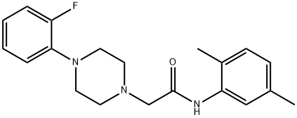 N-(2,5-dimethylphenyl)-2-[4-(2-fluorophenyl)piperazin-1-yl]acetamide 结构式