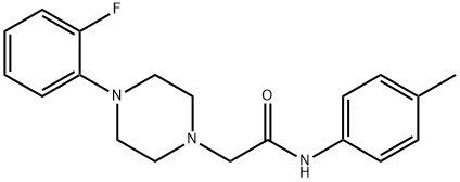 2-[4-(2-fluorophenyl)piperazin-1-yl]-N-(4-methylphenyl)acetamide 结构式