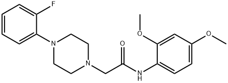 N-(2,4-dimethoxyphenyl)-2-[4-(2-fluorophenyl)piperazin-1-yl]acetamide 结构式