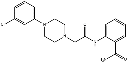 2-[[2-[4-(3-chlorophenyl)piperazin-1-yl]acetyl]amino]benzamide 结构式