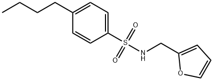 4-butyl-N-(furan-2-ylmethyl)benzenesulfonamide 结构式