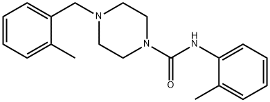 N-(2-methylphenyl)-4-[(2-methylphenyl)methyl]piperazine-1-carboxamide 结构式