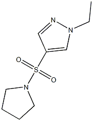 1-ethyl-4-pyrrolidin-1-ylsulfonylpyrazole 结构式