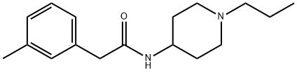 2-(3-methylphenyl)-N-(1-propylpiperidin-4-yl)acetamide 结构式