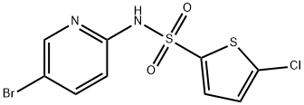 N-(5-bromopyridin-2-yl)-5-chlorothiophene-2-sulfonamide 结构式