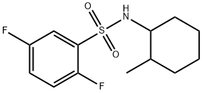 2,5-difluoro-N-(2-methylcyclohexyl)benzenesulfonamide 结构式