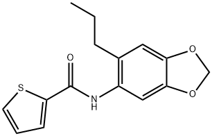 N-(6-propyl-1,3-benzodioxol-5-yl)thiophene-2-carboxamide 结构式