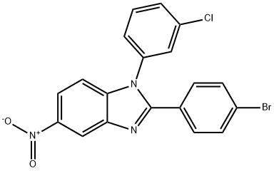 2-(4-bromophenyl)-1-(3-chlorophenyl)-5-nitrobenzimidazole 结构式