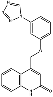 4-[[3-(tetrazol-1-yl)phenoxy]methyl]-1H-quinolin-2-one 结构式