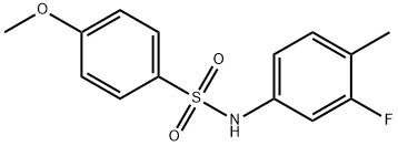 N-(3-fluoro-4-methylphenyl)-4-methoxybenzenesulfonamide 结构式