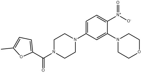 (5-methylfuran-2-yl)-[4-(3-morpholin-4-yl-4-nitrophenyl)piperazin-1-yl]methanone 结构式