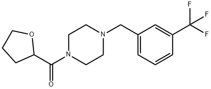 oxolan-2-yl-[4-[[3-(trifluoromethyl)phenyl]methyl]piperazin-1-yl]methanone 结构式